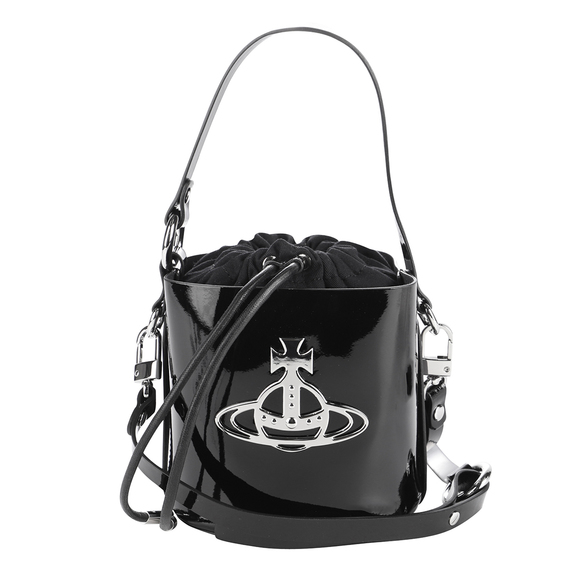 Vivienne Westwood Handbags - Vivienne Westwood Shoulder Bag Shiny Patent Black